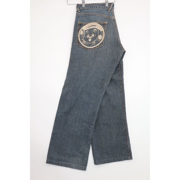 Evisu Japan Indigo Wide Leg Denim Button Fly Jeans 36x30 100% Cotton Classic Fit - Picture 14 of 16